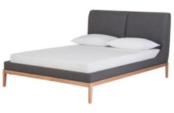 Heart of House Fuji and Upholstered Double Bed Frame -Birch.